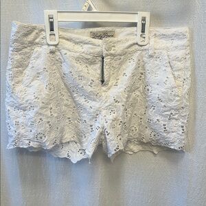 Lucky Brand High Waist White Lace Shorts
